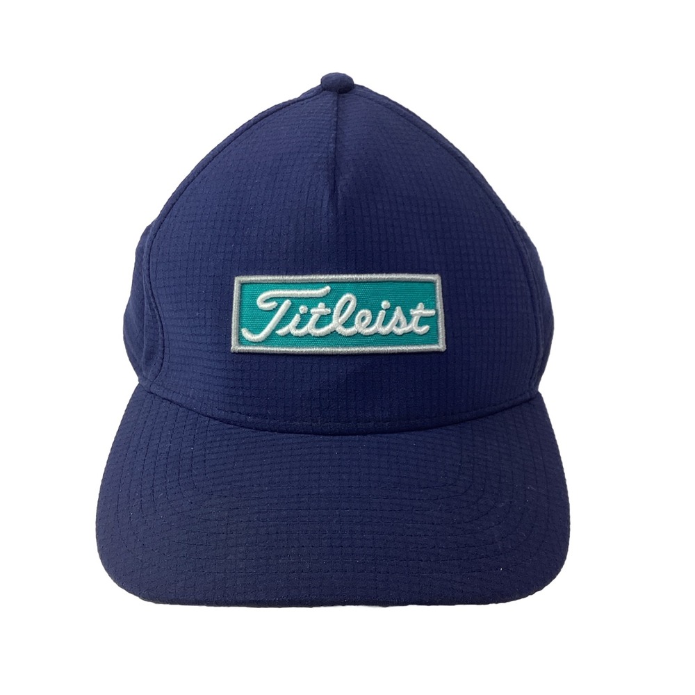 Titleist Blue Adjustable Snapback Golf Hat Cap Turquoise Patch